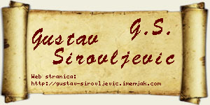 Gustav Sirovljević vizit kartica